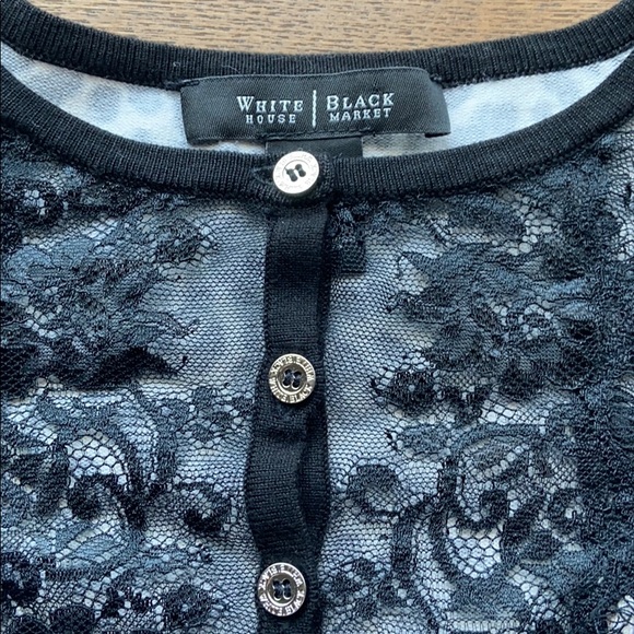 White House Black Market Leopard /Lace Cardigan - Picture 7 of 7
